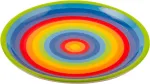 Purity Style Rainbow Stripe rankomis tapyta keraminė lėk&scaron;tė 21 cm skersmens, vidutinė lėk&scaron;tė