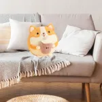 Pliu&scaron;inė Corgi pagalvė, dekoratyvinė dovana, &scaron;uo, naujiena