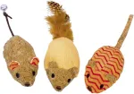 Nobby pliu&scaron;inės pelės su katžole, oranžinės, 12 cm, 1 pakuotė (1 x 3 vienetai)