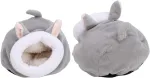 Žiurkėno lovos priedai žiurkėnams, jūrų kiaulytėms, &scaron;in&scaron;iloms, &scaron;e&scaron;kams, žiurkėms, smiltpelėms, voverėms, mažiems gyvūnams (pilkas kūdikis) pilkas kūdikis 12 cm