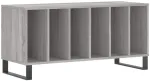 Vinilinė plok&scaron;telė Vinilinių plok&scaron;telių spintelė, pilka, 100x38x48cm, mediena