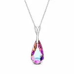 Diamond Sky Jewelry Sidabrinis kaklo papuo&scaron;alas moterims DiamondSky &bdquo;Rainbow Waterfall (Vitrail Light)&ldquo; su Swarovski kristalais