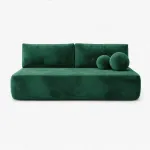 Mebel Elite I&scaron;skleidžiama sofa-lova ARVETO, veliūrinė, 207 cm, žalia