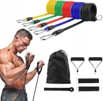 Kiti Korselo treniruočių gumų rinkinys, 5 pasiprie&scaron;inimo gumos, skirtos fitnesui, treniruotėms, su rankenomis, crossfit