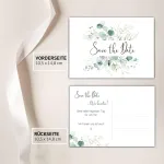 Eummelchen 24 atvirukai &bdquo;save the Date&ldquo; vestuvėms boho mes tuokiamės kvietimas vestuvių vakarėliui nuotakos poros kvietimai
