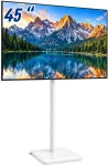 TV staliukas Relaxdays Televizoriaus grindų stovas 32-60 colių, pasukamas, auk&scaron;čio reguliavimas, plienas ir MDF