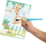 Ses Creative Sophie the Giraffe vandens pie&scaron;imo daugkartinio naudojimo edukacinis žaidimas 4 kortelės be pažeidimų + saugus teptukas kūrybinei veiklai kūdikiams nuo 1 metų + sensorinis vystymasis ir smulkiosios motorikos įgūdžiai