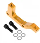 Universalus adapteris mtb diskiniam stabdžiui montuoti ant 203 mm priekio/galo, auksinis