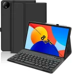 Fogari Klaviatūros dėklas, skirtas redmi pad se 8.7 colių, azerty prancūzi&scaron;ka azerty klaviatūra, magnetinis belaidis apsauginis dėklas su ra&scaron;iklio laikikliu (juodas)