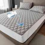Lova Mafudoxi vandeniui atsparus čiužinio apsaugos užvalkalas 90 x 200 cm, kvėpuojantis čiužinio antklodis, mikropluo&scaron;to čiužinio užvalkalas, vandeniui atsparus čiužinio apsaugos užvalkalas, paklotas nuo &scaron;lapimo nelaikymo, skalbiamas, pilkas