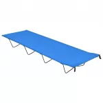 Stovyklavimo gultas, mėlynas, 180x60x19cm, audinys ir plienas