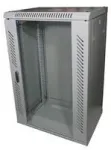 LEXI-Net 19" sieninė spinta 18U 600x600, keliamoji galia 60 kg, stiklinės durys, virintos, pilkos spalvos