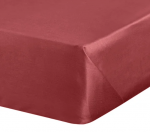Eurofirany DIVA LINE DINA medvilninio satino paklodė be elastinės gumos, 180 x 210 cm, spalva: raudona