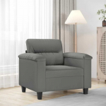 Sofa Krėslas, tamsiai pilkos spalvos, 60cm, mikropluo&scaron;to audinys