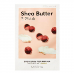 Missha Airy Fit Sheet Mask Sviestmedžių aliejumi lak&scaron;tinė veido kaukė su taukmedžio ekstraktu, 1 vnt.