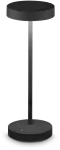 2W LED įkraunamas stalo &scaron;viestuvas TOFFEE, juodas, 3000K, IP54