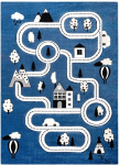 Dywan TINIES TOWN spalva mėlyna 140x190 Hakano
