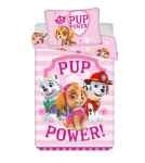 Patalynė bawełniana 100x135 Psi Patrol Paw Skye Everest 2554 rožinė Marshall poszewka 40x60 dziecięca do ł&oacute;żeczka pup power