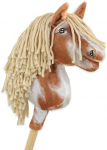 Hobby Horse lazdelinis arkliukas tobiano bay su smėlio spalvos karčiais Super Hobby Horse Premium