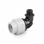 Jungtis alkūnė Bradas PE vamzdžiams 63mm/2" i&scaron;or.sr., PN16