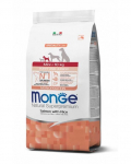Monge spec.line monoprotein mini Puppy sausas pa&scaron;aras mažų veislių jauniems &scaron;uniukams su la&scaron;i&scaron;a ir ryžiais 7,5kg