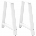 Valgomojo stalo kojelės, 2 vnt., baltos, 70x(72-73) cm, plienas, A formos