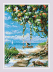 Uab Riolis Siuvinėjimo kryželiu rinkinys "Paplūdimio sūpynės" 21x30 SR2215