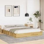 Lova Lovos rėmas be čiužinio 140x190 cm ąžuolo masyvo