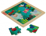 Fisher Price Spalvinga medinė dėlionė Vabzdžiai mi&scaron;ke 10 dalių