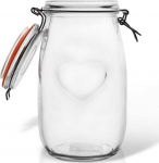 Orion stiklainiai su užspaudžiamais dangteliais 1,5 l, stiklinių, sandarių