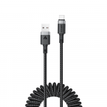 Acefast C14-04 USB-A - USB-C kabelis Spring 480Mb/s 3A 1.2m - Juodos spalvos