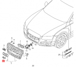VAG AUDI A7 Sportback 4G Radiatoriaus grotelių dangtelis Originalus 4G8853140AT94