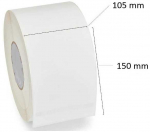 Dore Thermal Labels 105mm x 150mm, 76 mm core, 1000 pcs roll, removable