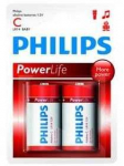 Philips &scaron;arminė baterija LR14P2B/10, Vienkartinės baterijos, C, &Scaron;arminė, 1,5 V, 2 vnt., 26 mm