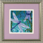 Dimensions Tapestry needlepoint kit Dragonfly Pair 13x13 cm D07208