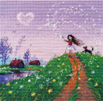 Oven Žavingas siuvinėjimo rinkinys kryželiu &bdquo;Pavasario vėjas&ldquo;, 18&times;18 cm
