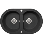 Granitinė virtuvinė plautuvė Laveo Dafne SBD_720T, Juodas