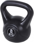 HOMCOM Kettlebell Rutulinis svoris 8kg su smėliu pripildytas hantelis, skirtas pradedantiesiems, juodas