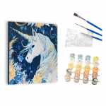 Winder Home Tapyba pagal skaičius &ndash; paveikslas, dažai, teptukai, rinkinys &bdquo;Vienaragis&ldquo;, 40&times;50 cm