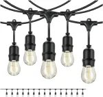 Girlianda BAJA, juodos sp., su 15x1W 2700K E27 LED lemputėmis, 15m, IP44
