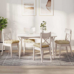 Sėdynių pagalvėlės 4 pcs Kreminė 40 x 40 x 12 cm audinys