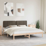 Lova Lovo rėmas su apmu&scaron;tu galvūgaliu Taupe 180 x 200 cm