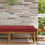 Lauko sofa pagalvėlė Vyno raudonumo 80 x 80 x 8 cm Poliesteris