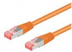 Goobay CAT 6A jungiamasis kabelis, S/FTP (PiMF), oranžinis, 10 m - LSZH be halogenų, CU medžiaga