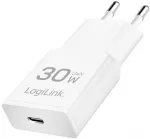 Įkroviklis LogiLink PA0347 USB GaN 1x USB-C 30 W Balta