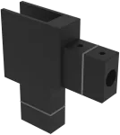 Linijinės sistemos EASY LINK bėgelio L formos sujungimas, juodas, K1002340N