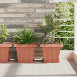 Augalų vazonai 6 pcs Raudona plyta 28,5 x 28,5 x 22 cm