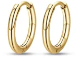 Luca Barra Minimalist hoop earrings made of auksinis-plated steel OK1122