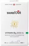 SWISS OVIT Vitamin D3 2000SV kapsulės N30