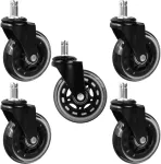 Geko Guminiai kėdės ratukai 75 mm 45 kg &ndash; 5 vnt. (12) (5903418305598)